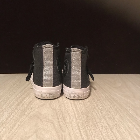 CONVERSE ALL STAR, METALLIC/SILVER SNEAKERS,GIRLS - Picture 3 of 5